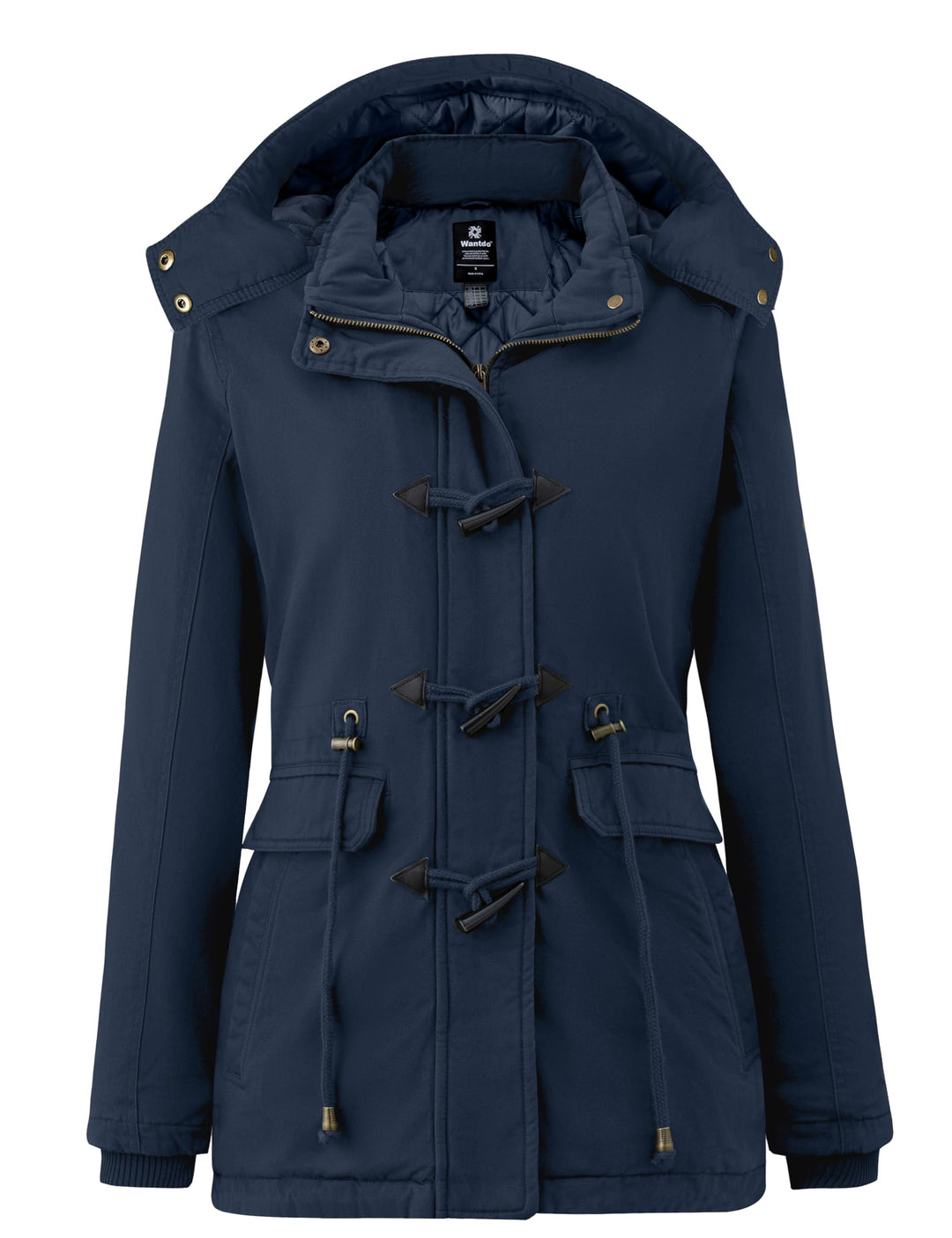 Wantdo Damen Winddichter Warmer Mantel Winter L?ssiger Fleecemantel Klassische Baumwoll Kapuze Jacke