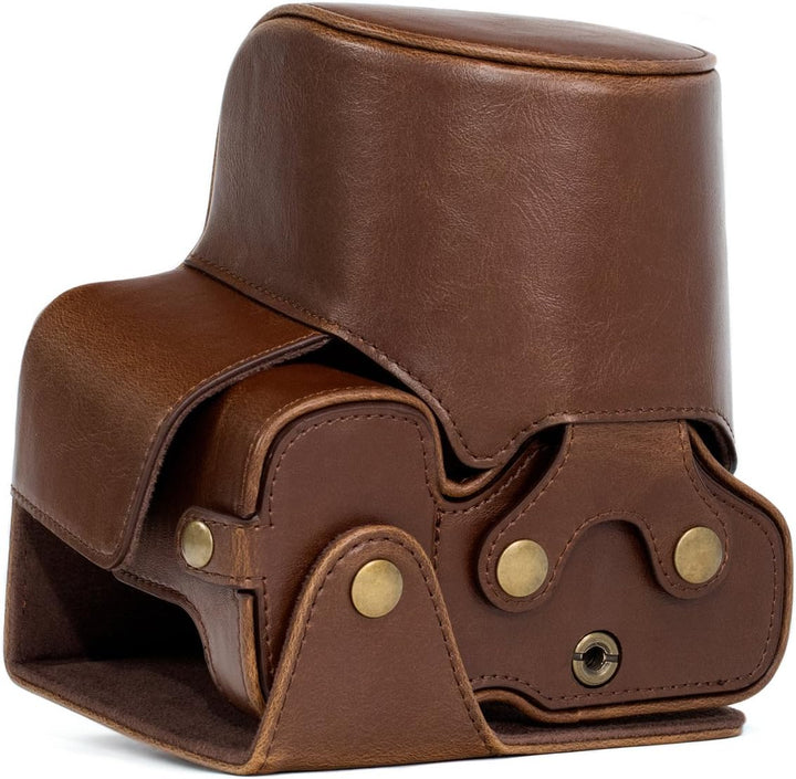 MegaGear Sony Cyber-Shot DSC-RX10 IV, DSC-RX10 III Ever Ready Leder Kamera-Case mit Trageriemen und