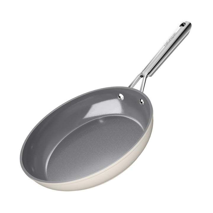 Pfanne 28cm, DiamondTitan-Keramikbeschichtung, Antihaft Keramik Bratpfanne mit Edelstahlgriff, PTFE-
