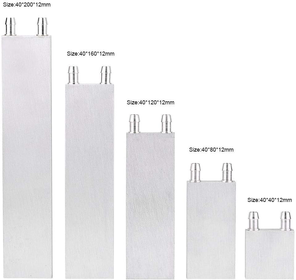 Bewinner Wasserkühlblock aus Aluminium für Flüssigwasserkühler, Kühlkörper-System, silberfarben, CPU