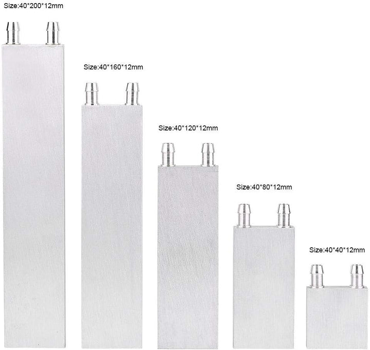 Bewinner Wasserkühlblock aus Aluminium für Flüssigwasserkühler, Kühlkörper-System, silberfarben, CPU