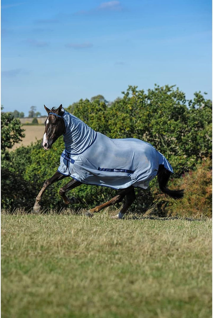 BUCAS Buzz-Off Fliegendecke Full Neck, blau, 115 cm, 115