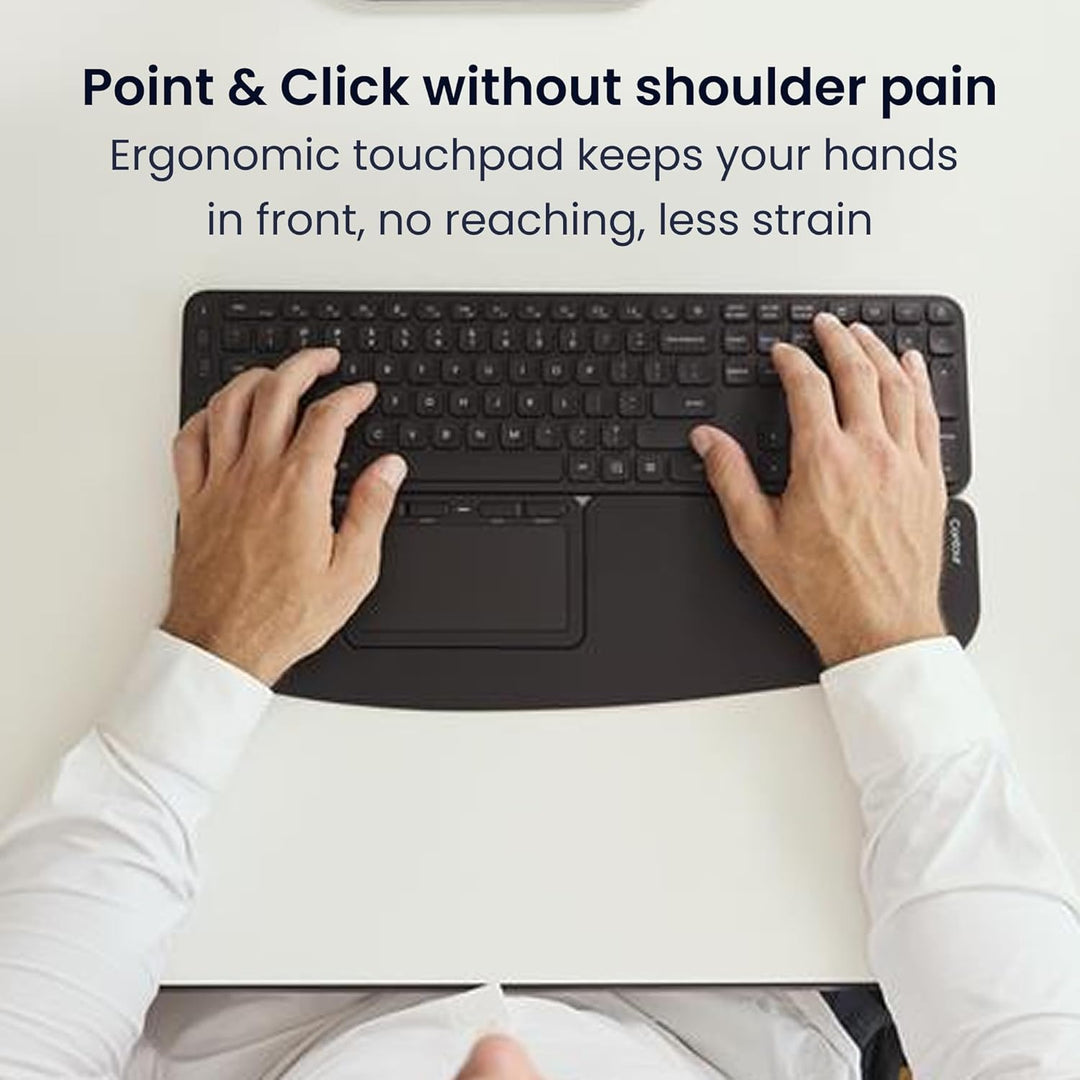 Contour Touch Ergonomic Touchpad Wireless Wireless - Black, Wireless - Black