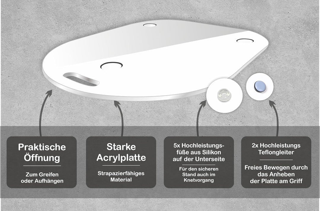 Premium Gleitbrett für den Thermomix - TM5 &amp; TM6 - Hochwertiger Gleiter aus Premium Acrylglas - MADE