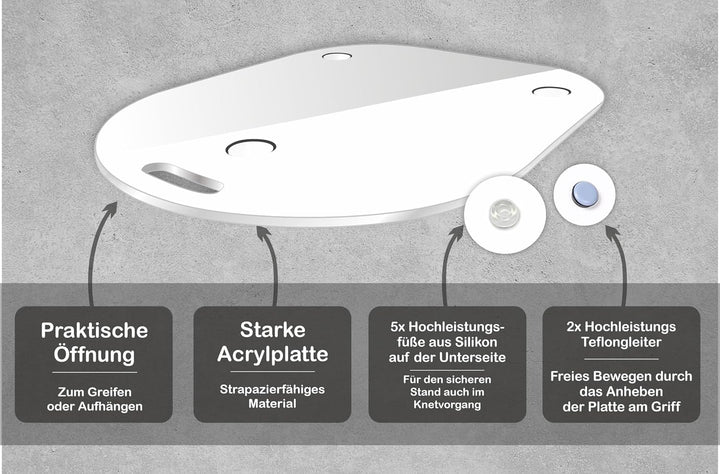 Premium Gleitbrett für den Thermomix - TM5 &amp; TM6 - Hochwertiger Gleiter aus Premium Acrylglas - MADE