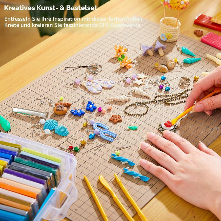Shuttle Art 82 Polymer Clay, 82 buntes Weich-Ton-Set, 2,2 kg/ 4,9 lb, ofenhärtende Modelliermasse Se