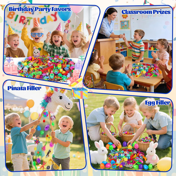 nicknack Mitgebsel Kindergeburtstag Mädchen Junge, 300Stück Kindergeburtstag Piñata Füllung Spielzeu