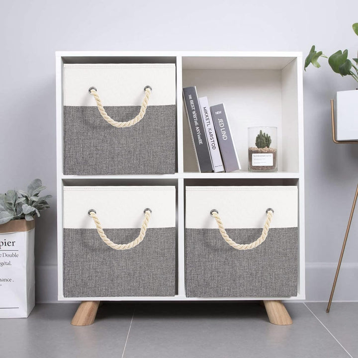 Yawinhe Aufbewahrungsbox, Faltbare Aufbewahrungsboxen ohne Deckel, Waschbare, Offene Stoffbox, für S