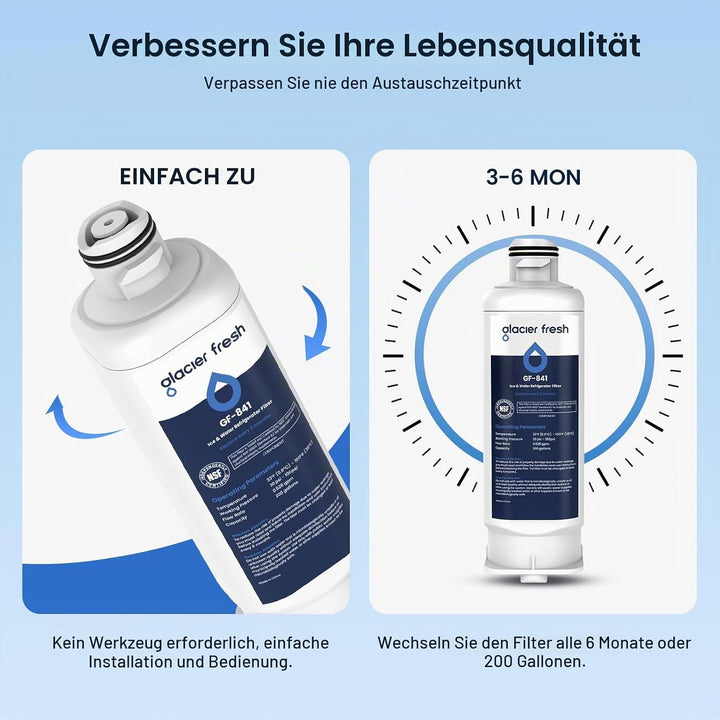 GLACIER FRESH DA97-17376B HAF-Qin Wasserfilter Ersatz für Samsung DA97-17376B, HAF-Qin, DA97-08006C,