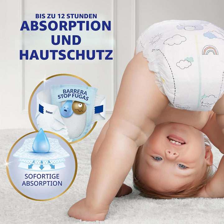 Dodot Sensitive Babywindel, Grösse 5 (11-16 kg), 168 Windeln + 1 Pack mit 48 kostenlosen Tüchern, op