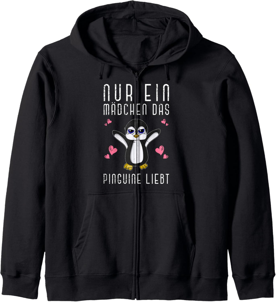 Nur ein Mädchen das Pinguine liebt Antarktis Tier Pinguin Kapuzenjacke