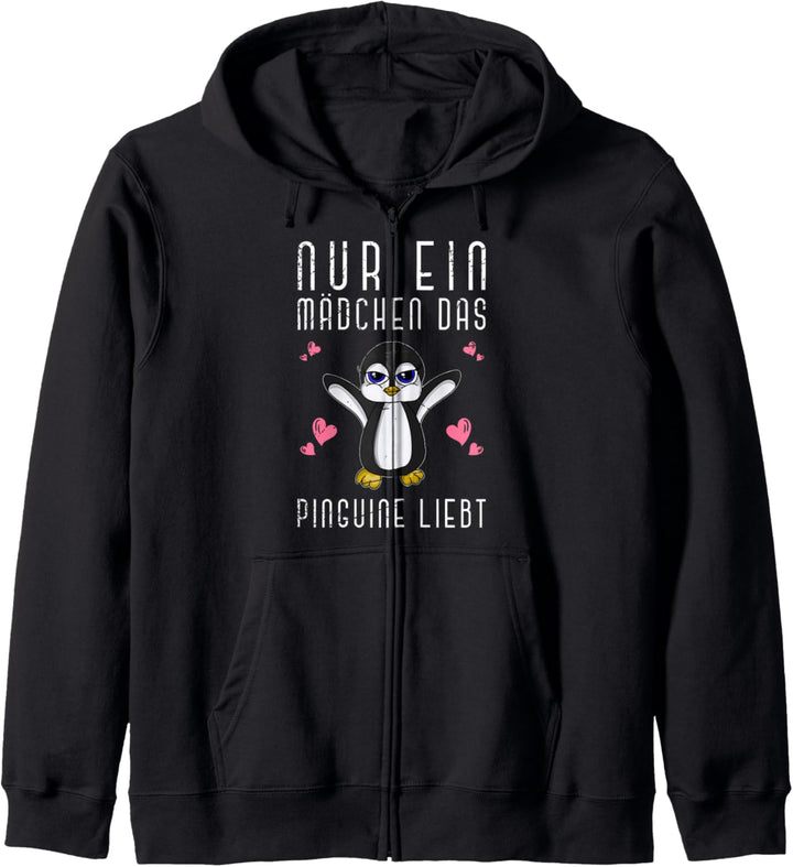 Nur ein Mädchen das Pinguine liebt Antarktis Tier Pinguin Kapuzenjacke