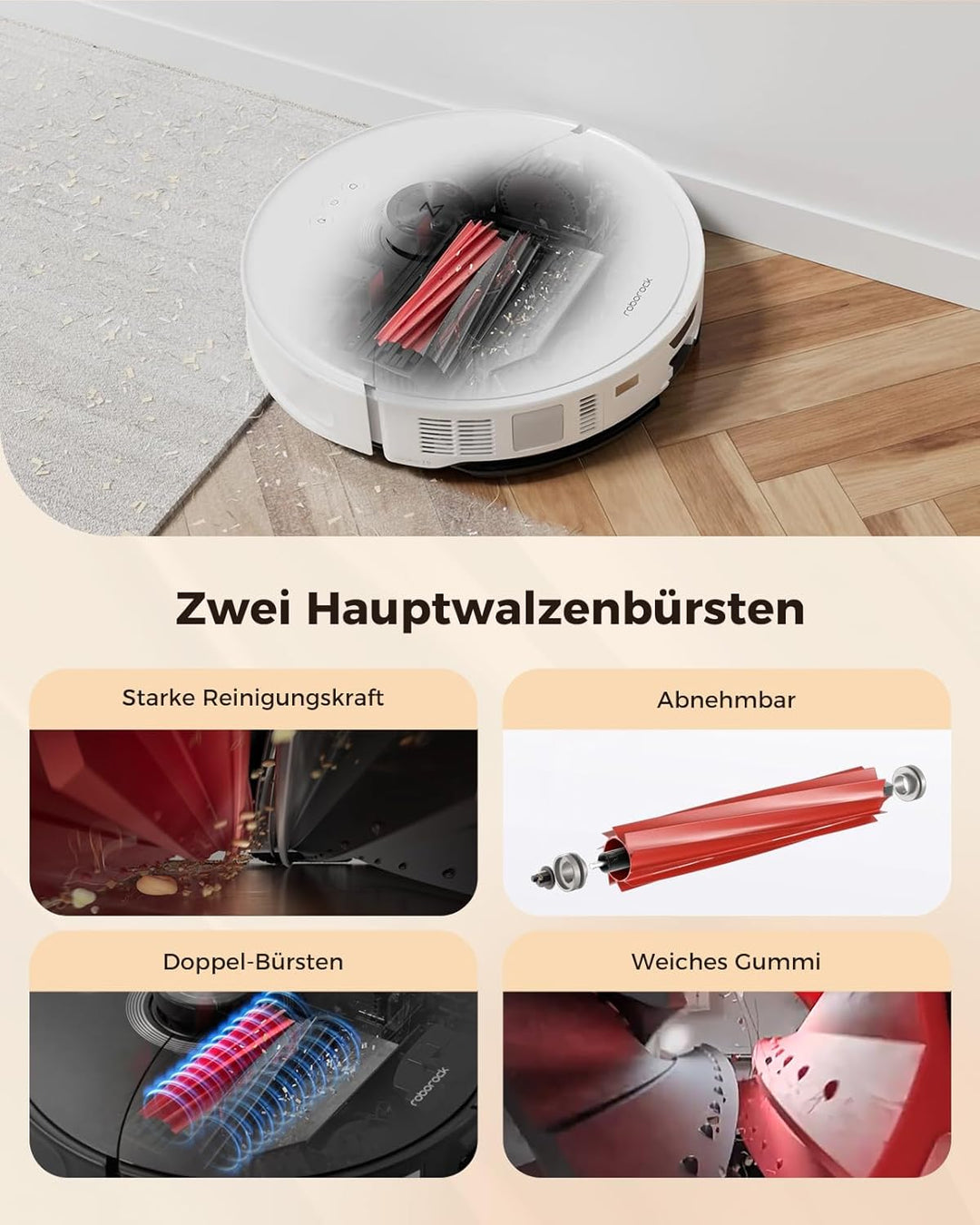 Yivy 30 Stück Zubehör für Roborock S8 Maxv Ultra/S8 Max Ultra Saugroboter, Zubehörset mit 2 Hauptbür
