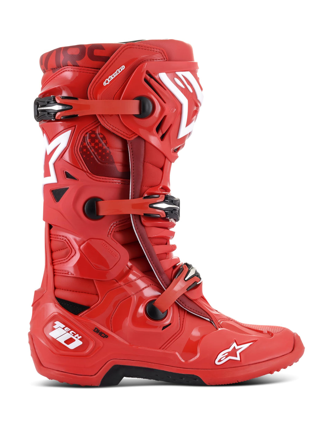 Alpinestars Tech 10 Motocross Stiefel (Red,10 (44.5)) 44.5 EU Rot, 44.5 EU Rot