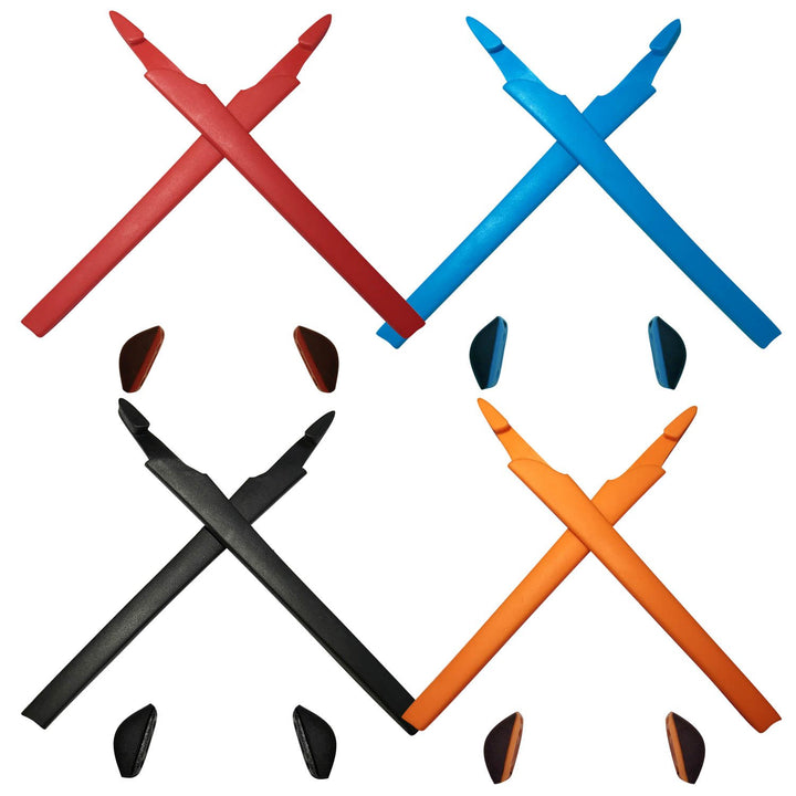 HKUCO Plus Red/Blue/Black/Orange Replacement Silicone Leg Set For Oakley Crosslink Sunglasses Earsoc