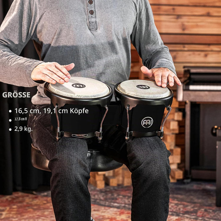 Meinl Percussion HB50BK ABS-Plastik Bongo-Set, Headliner Series, Durchmesser 16,51 cm (6,5 Zoll) Mac