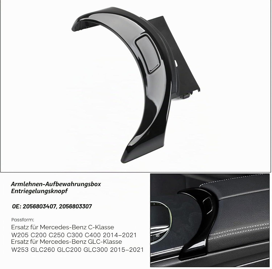 2056803307 Ersatz für Mercedes‑Benz W205 C200 C250 C300 W253 GLC260 GLC200 (Glänzend schwarz), Glänz