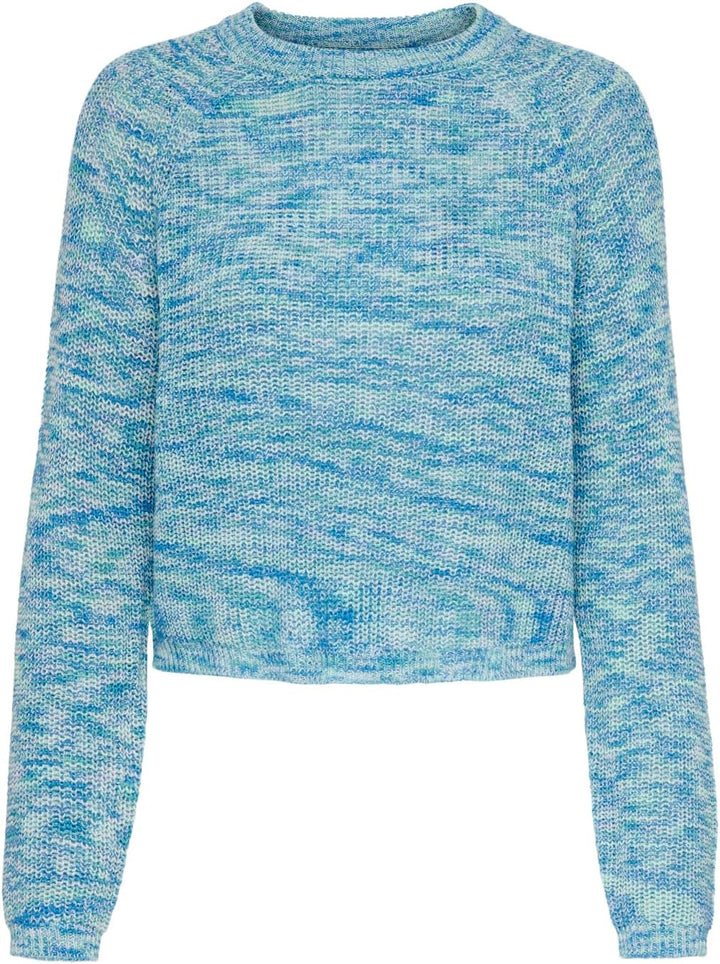 ONLY Damen Onlnina Ls Short O-neck Cc Knt XS Mist Green/Detail:multi Twist, XS Mist Green/Detail:mul