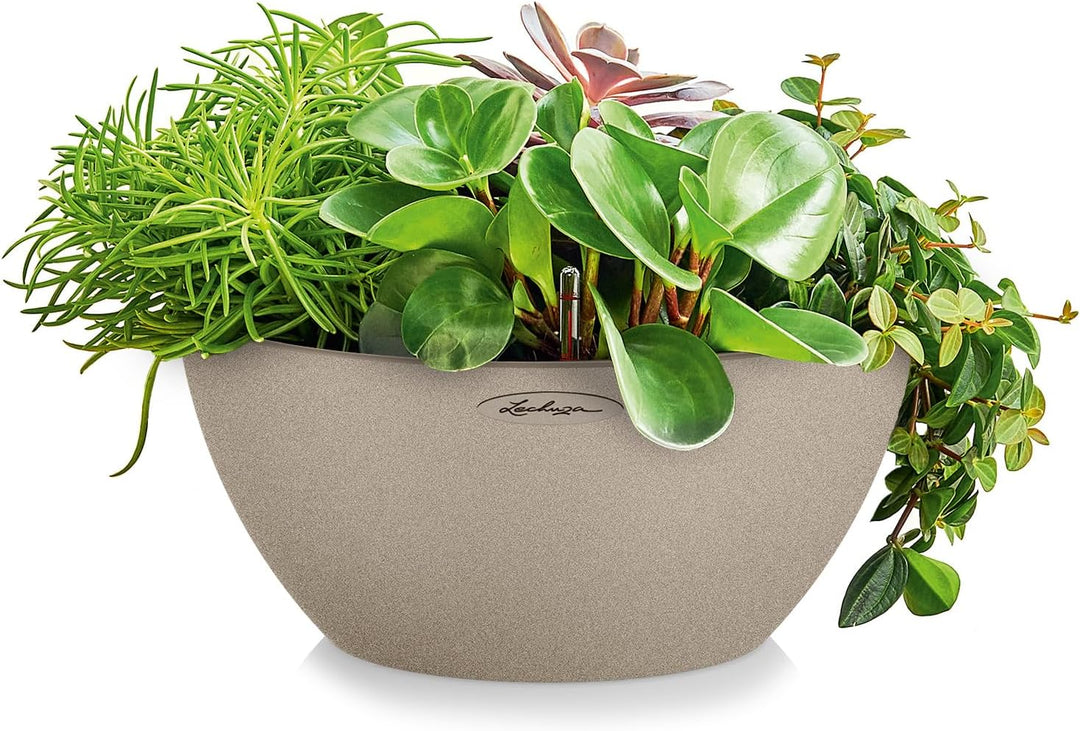 LECHUZA CUBETO Stone 40 sandbeige 13841 40x40x18.3 cm Sandbeige, 40x40x18.3 cm Sandbeige