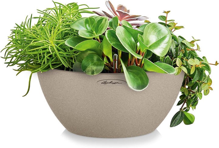 LECHUZA CUBETO Stone 40 sandbeige 13841 40x40x18.3 cm Sandbeige, 40x40x18.3 cm Sandbeige