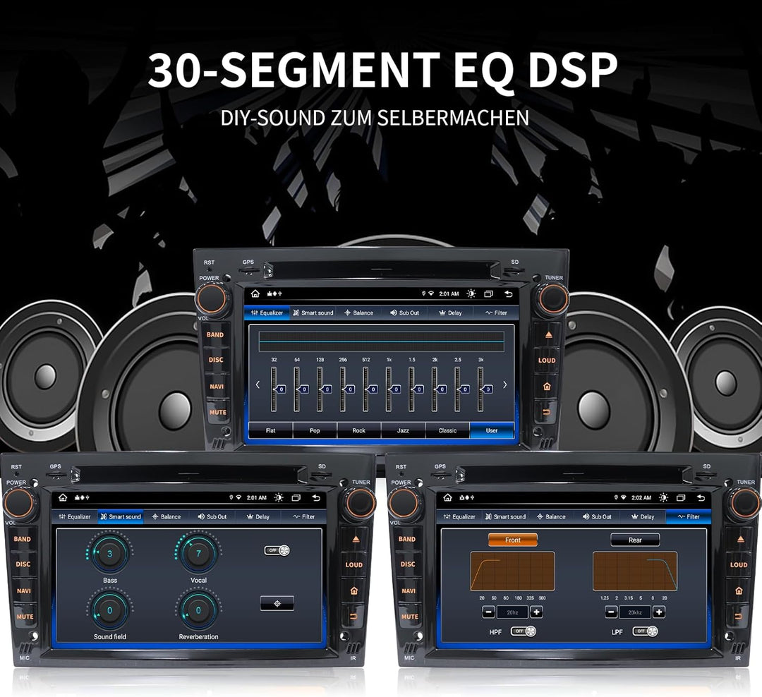 QIIKEN Android 13 Autoradio mit Navi für VW T5 Golf 5 6 Polo Sharan Seat Passat Tiguän, Doppel din R