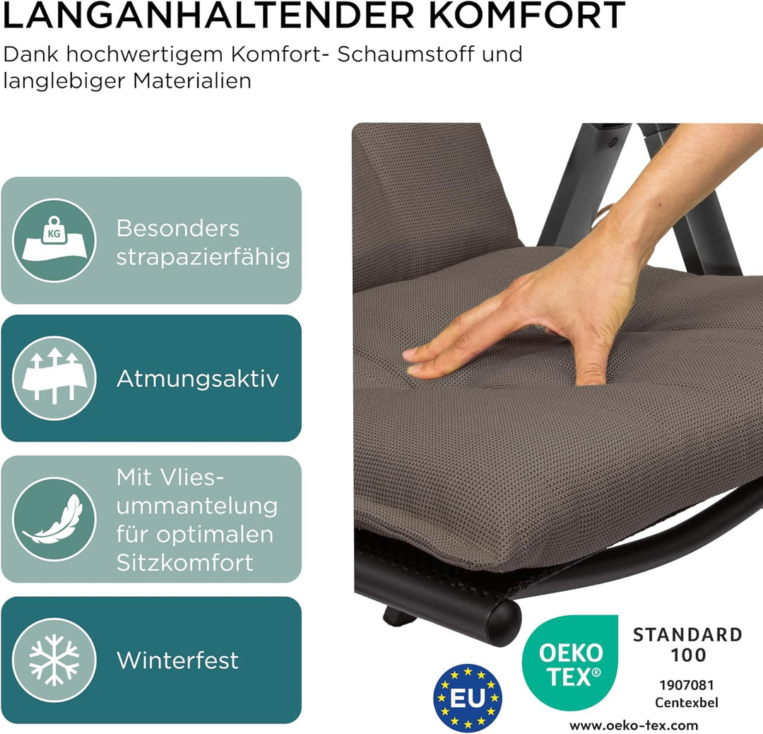 gardisun Gartenstuhlauflagen Niedriglehner I Extra Dicke Sitzauflagen I Made in Europe I Ideale Stuh