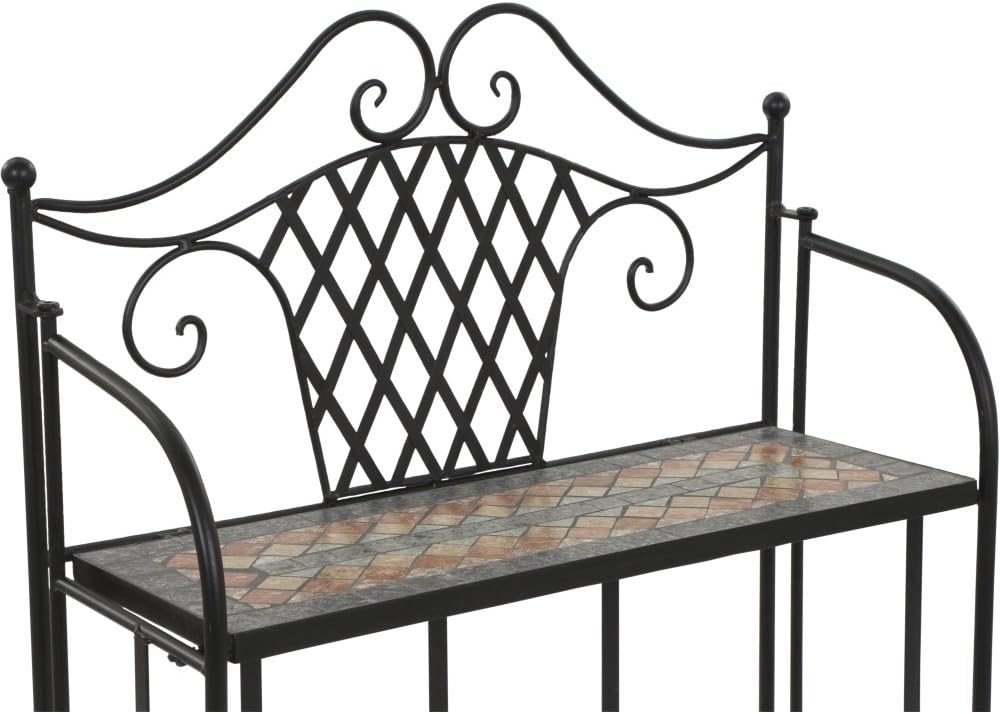 Siena Garden Regal Prato, 62x29x143cm, in schwarz matt