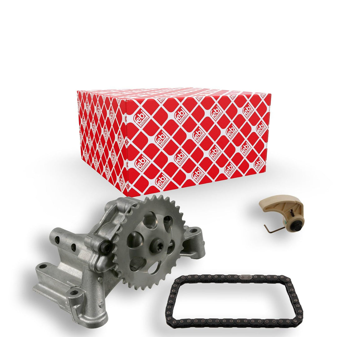 febi bilstein 33753 Ölpumpensatz mit Kettenrad, Kette und Gleitschiene , 1 Stück