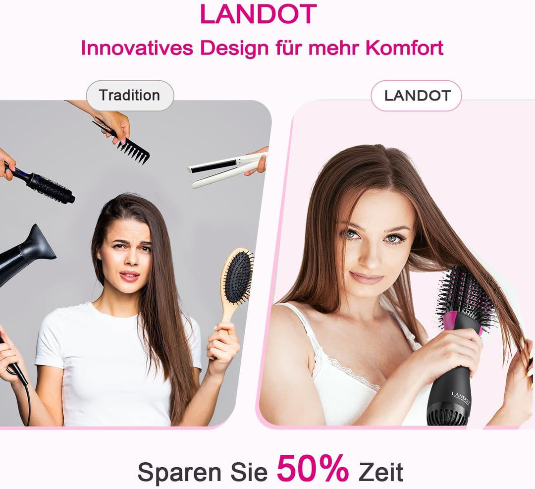 Warmluftbürste Rundbürstenföhn Stylingbürste Föhnbürste: One-Step Haartrockner und Volumiser Plus -