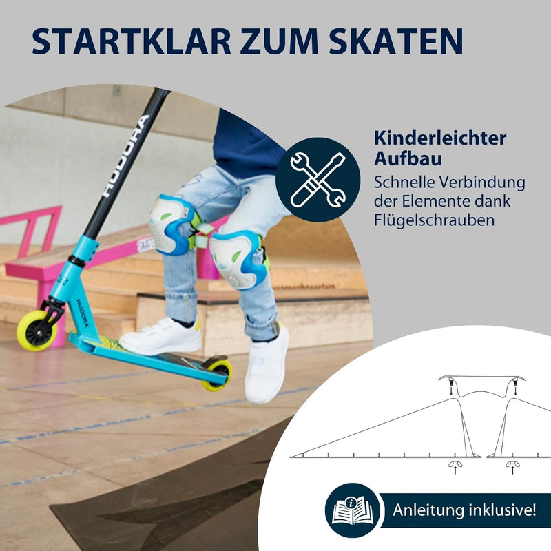 HUDORA Skateboard Skater Rampe, schwarz Set