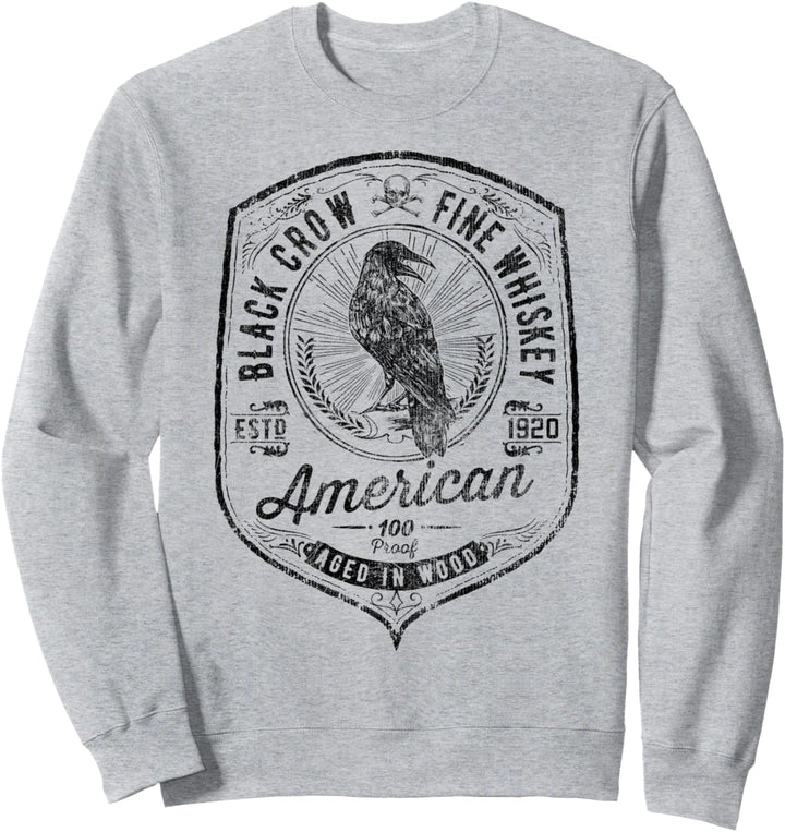Black Crow Fine American Whiskey Vintage Sweatshirt