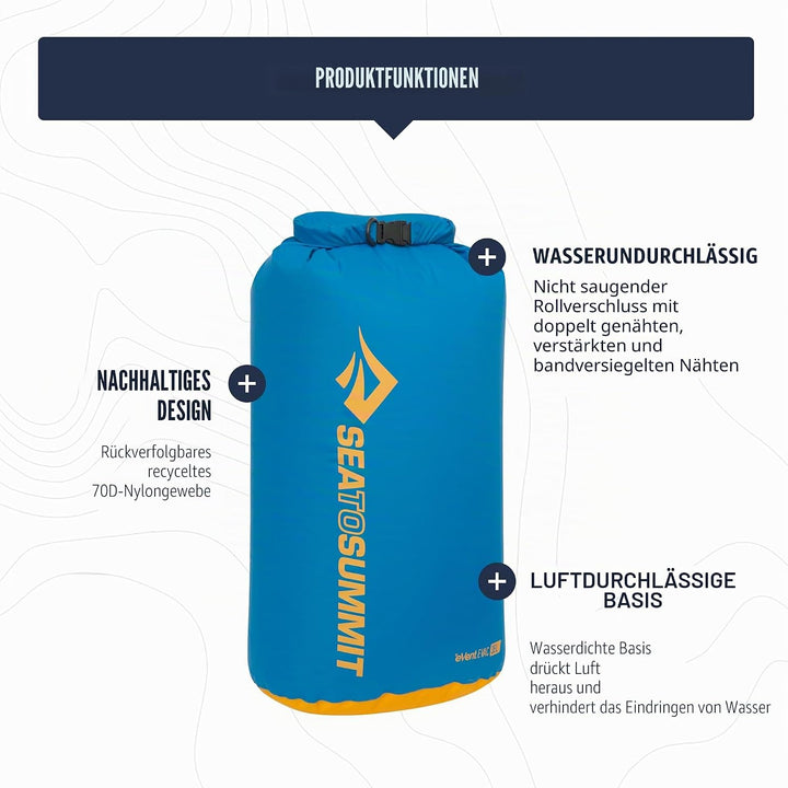 Sea to Summit - Evac Dry Bag - Kompakte Trockentasche - Ultraleicht - Rollverschluss - Recycling-Gew
