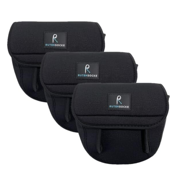 PHEIL Rutensocke Rollentasche Spin M 3er Sparpack (Rollenschutz für Stationärrollen von Grösse 4000-