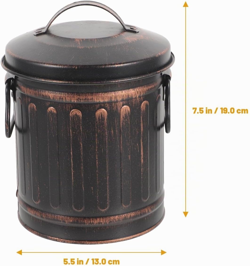 HOMSFOU Kamin Ascheeimer Mit Deckel Metall Kohleeimer Für Kamin Ofen Und Grill Kompakter Feuerfester