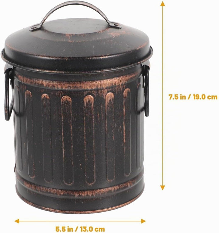 HOMSFOU Kamin Ascheeimer Mit Deckel Metall Kohleeimer Für Kamin Ofen Und Grill Kompakter Feuerfester