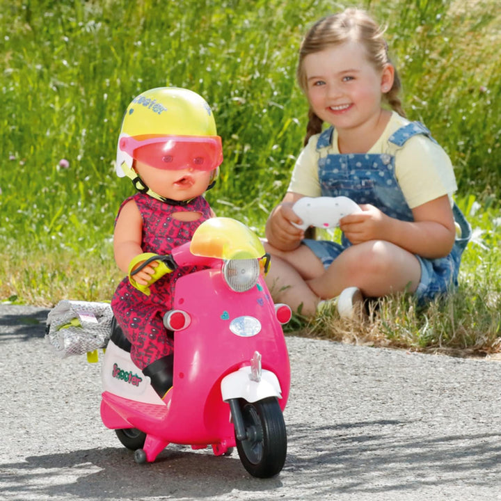 BABY born Zapf Creation 830192 City RC Scooter - ferngesteuerter Puppenroller mit Lichtfunktion, uni