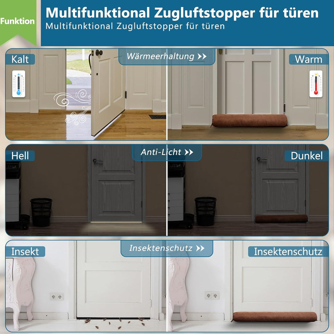 HooTown Zugluftstopper für Türen, 92cm Schwerer Windstopper Türluftstopper für Schutz, Zugstopper Ha
