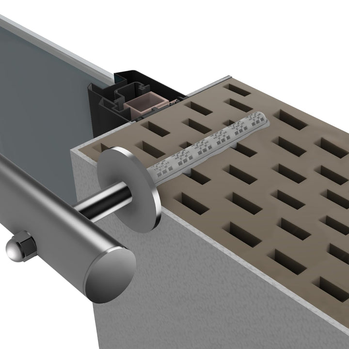 Edelstahl V2A Französischer Balkon, Querstabgeländer, Aussenbefestigung. Verschiedene Grössen: 100x9