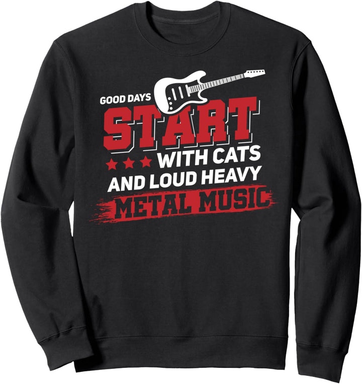 Heavy Metal Und Goth Metaller Cats Sweatshirt