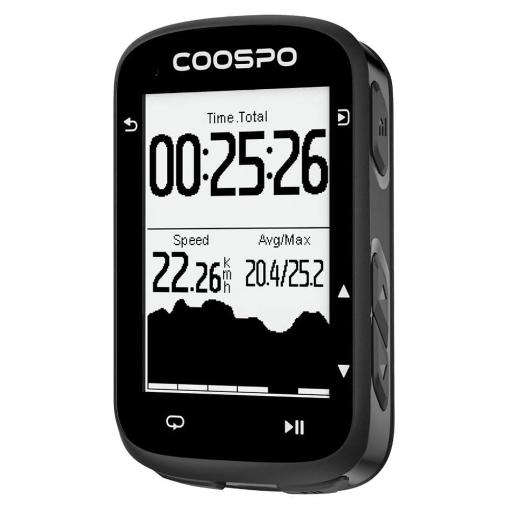 COOSPO Fahrradcomputer Fahrrad GPS Real Road CS500, Fahrradcomputer mit Navigation, 45 Stunden Akkul