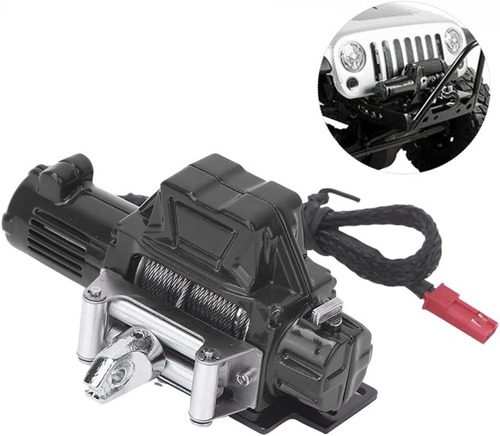 Pwshymi RC Auto Seilwinde Automatik 1/10, Höhe 32mm Seilwinde Automatik RC Metall für RC Axial SCX10