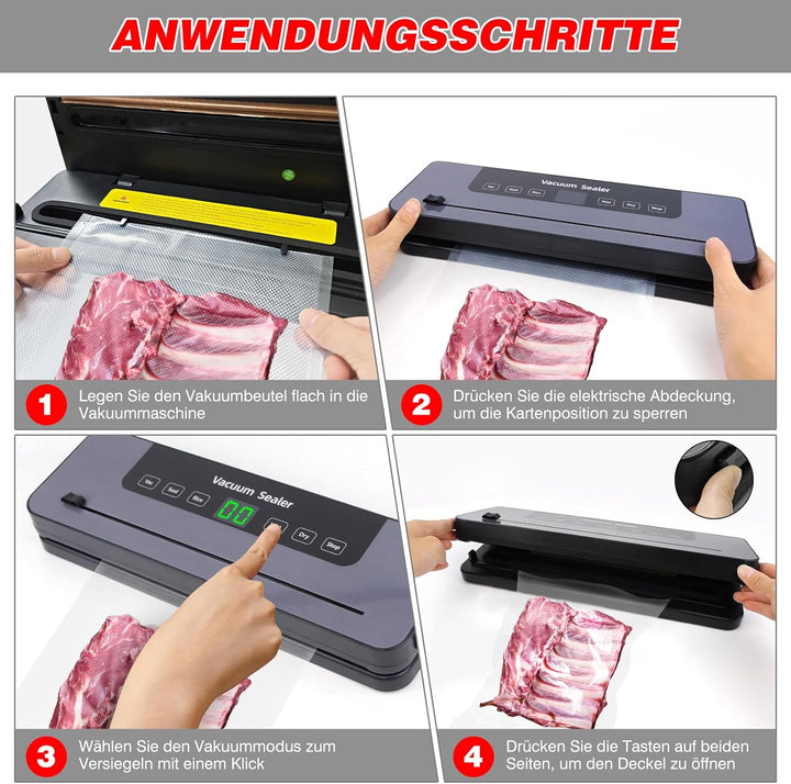 Vakuumierer für Lebensmittel, Lebensmittelretter, Kompaktes Design Lebensmittelretter Vakuumierer Ma