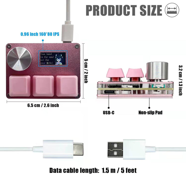 SayoDevice O3C OSU Tastatur, Schnellauslöser Mit Hall-Schalter, Magnetische Lineare Schalter, Knopf