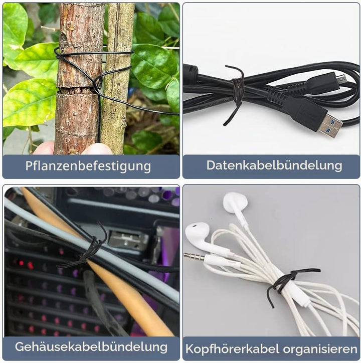Gartendraht Bindedraht Spanndraht Schwarze Basteldraht kunststoffbeschichteter PVC Stahlseil Pflanze