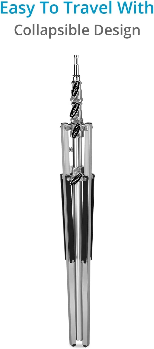 PROAIM Ninja Double Riser Stand for Lights & Studio Photography. Payload up to 10kg/ 22lb. Maximum H