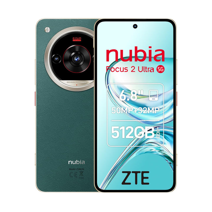 nubia ZTE Focus 2 Ultra 5G Smartphone ohne SIM-Lock, KI, 8 GB + 512 GB, drehbares Objektiv, 6,8 Zoll