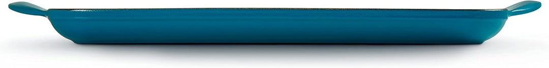 LE CREUSET Rechteckige Grillplatte aus Gusseisen, 32 cm, Für alle Herdarten inkl. Induktion geeignet