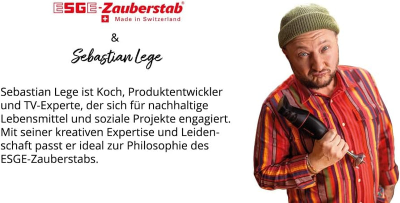 ESGE-Zauberstab 90310 M 122 S, Stabmixer weiss, mit Zubehör, 10.000 bis 16.000 U/m, Stabmixer, Pürie