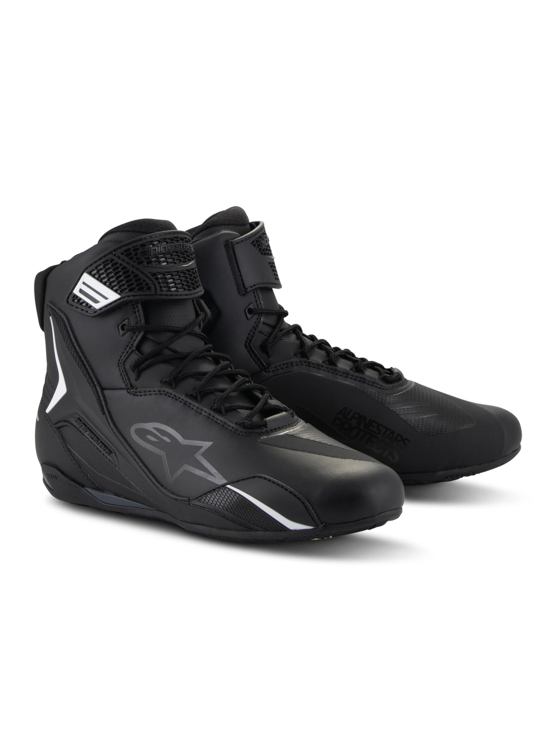 Alpinestars Faster 4 Herren Motorrad Schuhe 43 EU Schwarz, 43 EU Schwarz