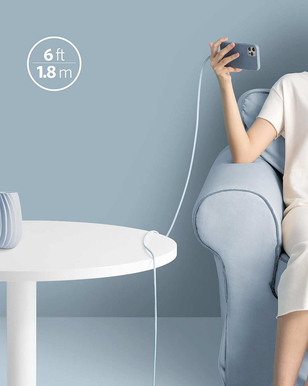Anker Powerline III Flow, USB C Lightning Kabel, 180cm USB C auf Lightning Kabel kompatibel mit iPho